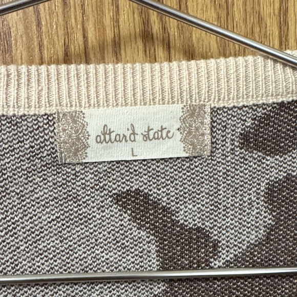 Altar'd State Tan and Cream Knit Sweater - Picture 2 of 3